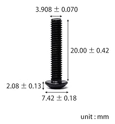 iexcell 100 Pcs M4 x 20 Thread Pitch 0.7 mm Alloy