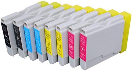 8 Pack Compatible Brother LC-1000 , LC-970 2 Black, 2 Cyan, 2 Magenta, 2 Yellow for use with Brother DCP-110C, DCP-115C, DCP-117C, DCP-120C, DCP-130C, DCP-135C, DCP-150C, DCP-153C, DCP-310CN, DCP-315CN, DCP-330C, DCP-340CW, DCP-350C, DCP-353C, DCP-357C, DCP-540CN, DCP-560CN, DCP-750CW, DCP-770CW, FAX-1355, FAX-1360, FAX-1460, FAX-1560, FAX-1835C, FAX-1840C, FAX-1940CN, FAX-2440C, HL-1230, HL-1430, HL-1440, HL-1450, HL-1470N, HL-1650, HL-1670N, HL-1850, HL-1870N, HL-2460, HL-7050, HL-7050N, MFC-210C, MFC-215C, MFC-235C, MFC-240C, MFC-260C, MFC-3240C, MFC-3340CN, MFC-3360C, MFC-410CN, MFC-425CN, MFC-440CN, MFC-465CN, MFC-5440CN, MFC-5460CN, MFC-5840CN, MFC-5860CN, MFC-620CN, MFC-640CW, MFC-660CN, MFC-680CN, MFC-820CW, MFC-845CW, MFC-885CW, MFC-885CW. Ink Cartridges for inkjet printers. LC-1000BK , LC-1000C , LC-1000M , LC-1000Y , LC-970BK , LC-970C , LC-970M , LC-970Y © Cartridge Net
