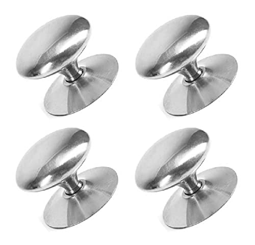 TERF® 30mm Traditional Polished Chrome Cabinet Door Knobs 30mm Chest Drawer Cupboard Kitchen Wardrobe Door Pull Handle Knobs with Fixing Screw for Home Office and Multi Use - Pack of 4
