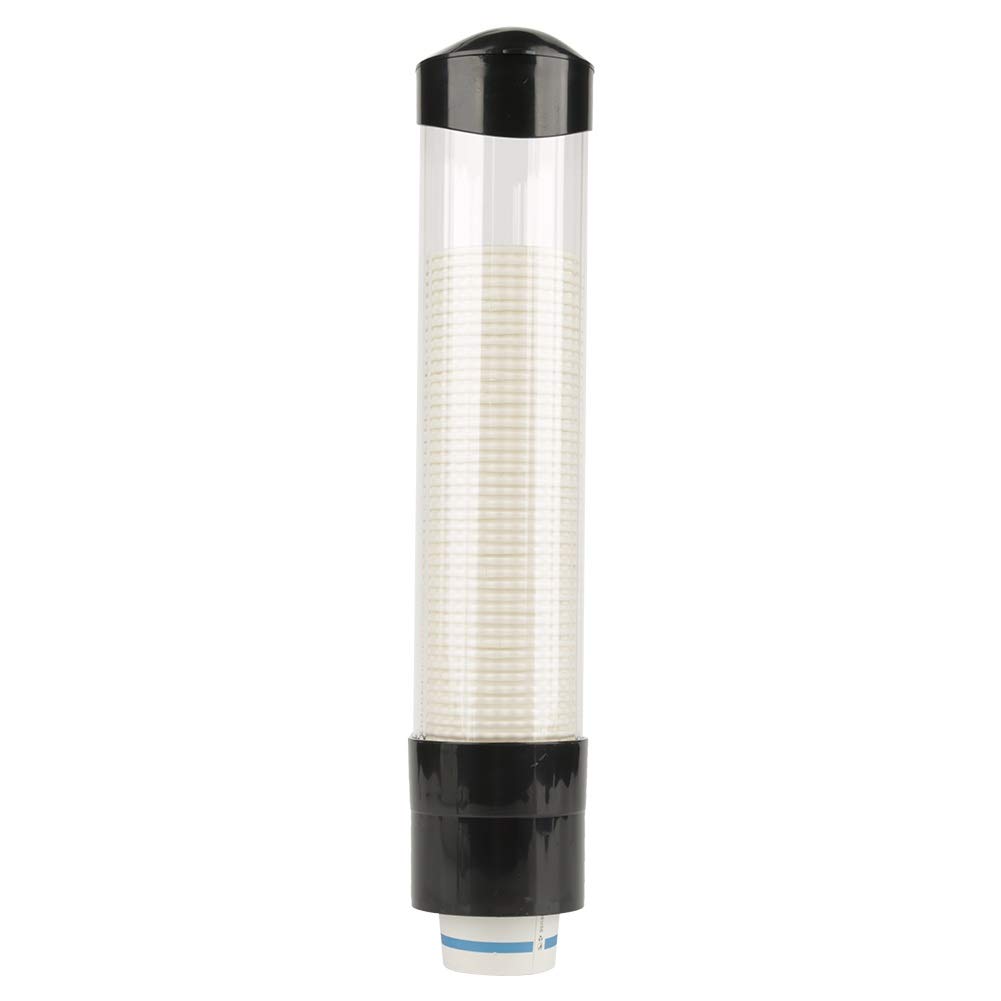 Cup Dispenser - 60-80 Cups Paper Plastic Cup Dispenser One Touch Button Cup Holder (Color : Black)