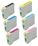 6 Pack Elite Supplies ® Remanufactured Inkjet Cartridge Replacement for #48 T048 T0481, Epson T048120 T048220 T048320 T048420 T048520 T048620 Works With Epson Stylus Photo R200, Stylus Photo R220, Stylus Photo R300, Stylus Photo R300M, Stylus Photo R320, Stylus Photo R340, Stylus Photo R500, Stylus Photo R600, Stylus Photo RX500, Stylus Photo RX600, Stylus Photo RX620 (1 Black, 1 Cyan, 1 Magenta, 1 Yellow, 1 Light Cyan, 1 Light Magenta)