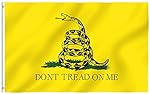 ANLEY&reg; [Fly Breeze] 3x5 Foot Don't Tread On Me Gadsden Flag - Vivid Color and UV Fade Resistant - Canvas Header and Double Stitched - Tea Party Flags Polyester with Brass Grommets 3 X 5 Ft