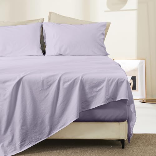 Bedlifes Stone-Washed Linen Queen Sheet Set