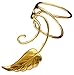Ear Charms Southwest Leaf Wave Ear Cuff Non-pierced Wrap Earring Pair Gold On Sterling