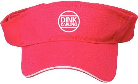 Pickleball Sports Fan Women's Sun Visor by SelahV Fashion - Fashionable Hat For Tennis Court - 100% Cotton, Breathable &amp; Adjustable - UV Protection For Face &amp; Eyes - Dink Darling Logo - Pink