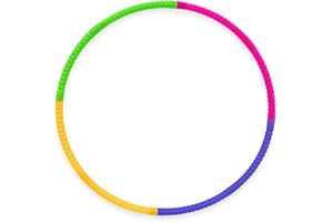 Kids' Colorful Hula Hoop - 60cm Diameter, Adjustable Weight, 8 Detachable Sections, 4 Bright Colors for Outdoor Play