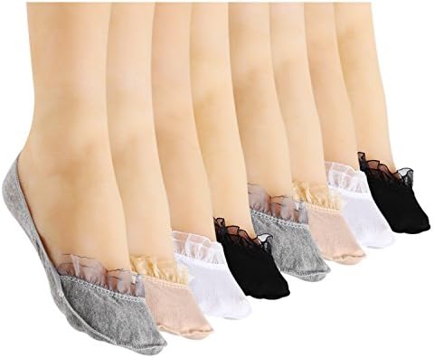Keaza Women No Show Liner Lace Socks Low Cut Casual Toe Socks for Tommy (WY10C1) 6-pack