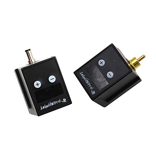 Romlon Wireless Mini Tattoo Power Supply, Newest Digital Display LED Screen Professional Tattoo Power Supply Permanent Makeup Equipment RCA DC Connection for Rotary Tattoo Pen Machines Supplies (RCA)