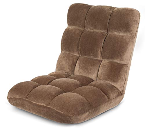Birdrock Home Adjustable 14 Position Memory Foam Floor Chair Padded Gaming Chair Comfortable Back Support Rocker Great For Reading Games