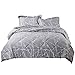 Bedsure Tree Branch Floral Comforter King Size Grey Down Alternative Comforter Microfiber Duvet 3 Pieces (1 Comforter + 2 Pillow Shams)