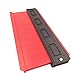 AlexBasic Extended Contour Gauge Duplicator 10 Inch Profile Gauge Shape Duplicator Copying Tool Pots Making Tool for Perfect Fit and Easy Cutting (Red-3cm Wider)