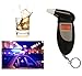 Professional Breathalyzer Keychain by Emerywood: Alcohol Tester Red Backlit Breath Analyzer Portable High-Precision Breathalyzer with LCD Display and Replacement Mouthpieces