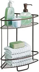 mDesign Estantería baño - Elegante estante ducha de dos sistemas de