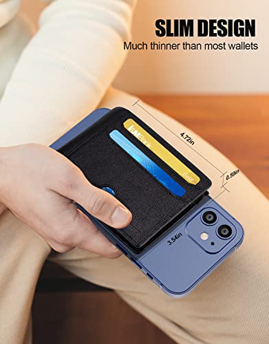 Acadous Genuine Leather Wallet for Men, Slim Mens Wallets with 14 Card Slots, 2 Clear ID Windows, RFID Blocking and Gift Box, Front Pocket Money Clip for Grandfather/Dad/Husband/Boyfriend/Friend