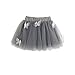 Fedi Apparel Toddler Girls Party Strip Shirt Tutu Dress Cat Top Tulle Skirts Set (4-5 Years(Tag L), Cat Gray)