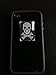 Pristine Screens Microfiber Screen Cleaner Sticker - Black and White Skull Design