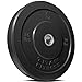 Titan Fitness Single 35 LB Black Economy Olympic Bumper Plate, Rubber with Steel Insert