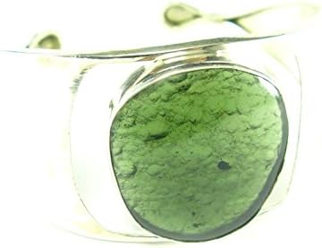 Moldavite Sterling Silver Bracelet From Czech Republic