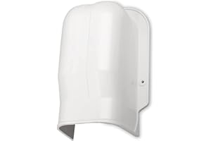 Cestluck 4" Entry Wall Cover, Level Bend Cover, Decorative PVC Line Set Cover Kit Parts Accessories for Ductless Mini Split Air Conditioners, Central AC and Heat Pumps