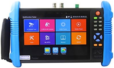 ETEKJOY IPC-9800ADH-Plus CCTV IP&amp;Analog Camera Tester Test Monitor 7-inch IPS Touch Screen CVBS Tester with HD-TVI/HD-CVI/AHD/POE/WIFI/8G TF Card/4K H.265/HDMI In &amp; Out/RJ45 TDR/Firmware Upgraded