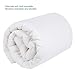 HOMFY Premium Cotton Comforter Queen,Quilted Comforter with Corner Tabs, Hypoallergenic, Soft and Breathable (White, Queen (88