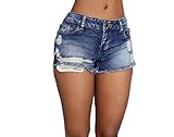 Abetteric Women's Fashion Destroyed Denim Shorts Summer Hot Pants As picture S
