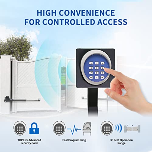 TOPENS TKP3 Wireless Keypad Keyless Entry Keypad Digital Code Panel Security Control for