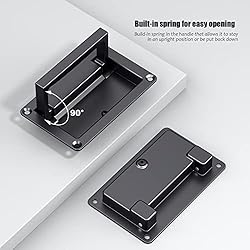 Black Zinc Alloy Recessed Door Pull Handle Recessed
