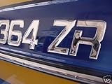 Boat & Jetski Registration Numbers - Domed/raised Decal (16 Pcs) Plain Chrome / Master Series Font Style