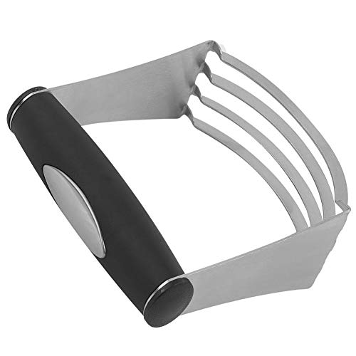 Liineparalle Stainless Steel Dough Blender Pastry Cutter Butter Flour Blender Oil Mixer with Non-Slip Handle Kitchen Baking Tools (Overmold Handle)