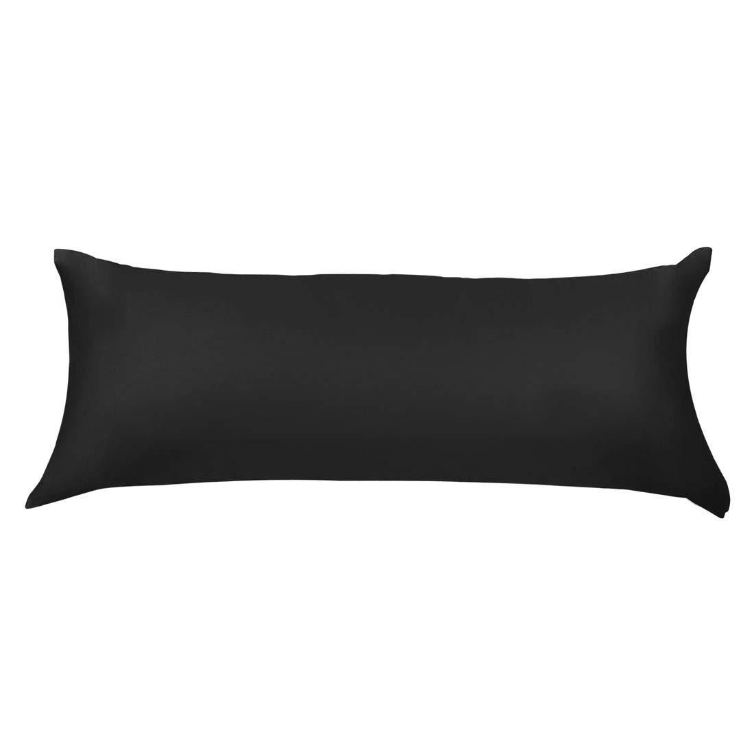 PiccoCasa Body Pillow Cover Pillowcase, 300 Thread Count, 100% Long Staple Combed Cotton, Body Pillow Case with Zipper Closure Black Body(51x152cm)