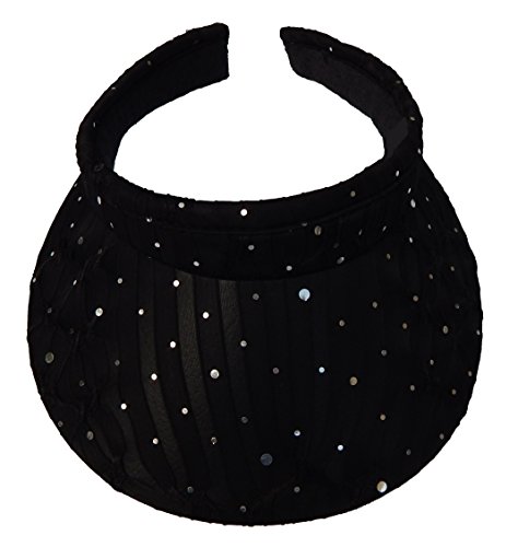 Sparkle clip-on visor (black)