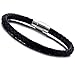 Jstyle Stainless Steel 6mm Mens Womens Braided Bangle Leather Bracelet Rope Magnetic-Clasp 8.5 Inch B