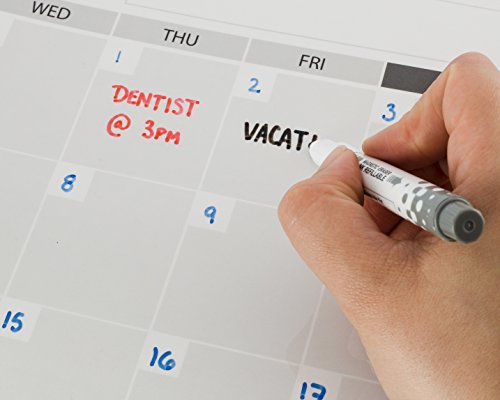 TWIN PACK Magnetic Dry Erase Whiteboard Monthly Calendar Planner – To Do, Grocery List, Organizer, Meal Plan, Chores – Kitchen Fridge Office - 4 Fine Tip Markers, 12 Month and 10 Task List Magnets - Thumbnail 2