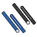 Lintelek TPU Replacement Straps for Fitness Tracker Watch ID115/ID115HR - Black Blue 2Pack