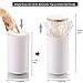 Marbrasse Bathroom Vanity Storage Organizer, Facial Makeup Container Cotton Pads Round Dispenser Box with lid, Automatic Pop-up Cotton Swabs Holder 2 Pack