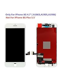 Repuesto de pantalla premium para iPhone 8 (4,7 pulgadas), digitalizador de pantalla LCD 3D, kit de reparación táctil con funda gratis, adhesivo impermeable, vidrio templado, herramientas, instrucciones (idioma español no garantizado)