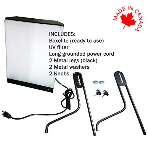 Boxelite-OS 10,000 Lux Bright Light Therapy Light Box, Black