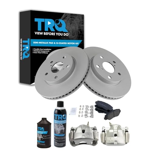 TRQ Front Brake Pad & Rotor Kit Semi-Metallic Compatible with 2010-2012 Lexus H…