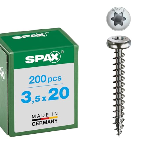 Spax T-Star Plus, 4Cut Panhead – Universal Screw, Fully Threaded, Stainless Steel A2, 1.4567 – 0207000350203, 0207000350203