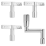 Donner Drum Keys 4-Pack Continuous Motion Speed Key Universal Drum Tuning Key Standard Chrome With Hole