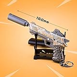 mankecheng Games Metal Silencer Pistol Gun Model Action Figure Arts Toys Collection Keychain Gift