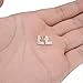 EVER FAITH 925 Sterling Silver Pave Cubic Zirconia Fashion Initial Alphabet Letter L Stud Earrings Clear