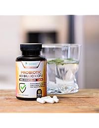 Suplemento probiótico de 40 mil millones de CFU para la salud digestiva – Probiótico de fuerza...