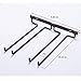 Stemware Wine Glass Rack Wall Mountable Heavy Duty Thick Wrought Exquisite bronze black powder coating 2 Rows 10.2 Inch Deep,Metal Storage Hanger for Kitchen or Bar