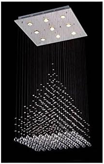 9-Lights Modern Rain Drop Crystal Chandelier