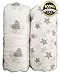 Premium Baby Swaddle Blankets, Softest Natural 100% Cotton Muslin, Large 47 X 47 inch, Lightweight, Breathable, Perfect Baby Shower Registry Gift, Cute Gender Neutral for Boys or Girls (Milk)