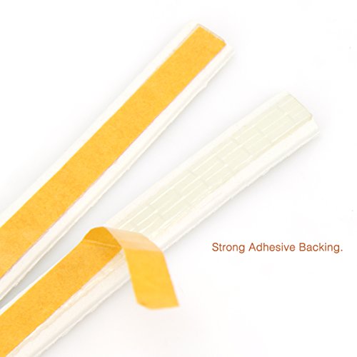 Self-Adhesive EPDM Doors and Windows Draught Excluder Foam Seal Strip Soundproofing Collision Avoidance Rubber Weatherstrip 50 Feet (D White)