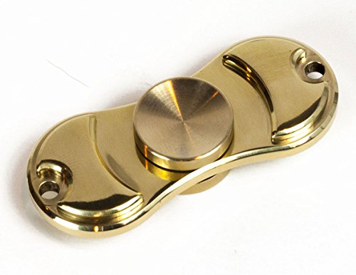 Everyday Fidgeter Premium Brass EDC Fidget Spinner Toy with Sealed Bearing Metal Gift Box Cloth Pouch and Keychain For Boredom Restless Hands Relieving ADHD, Anxiety, Spins for up to 6 Minutes