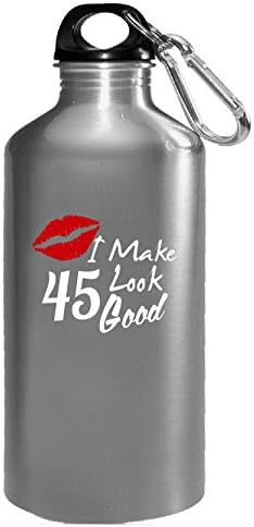 45th Birthday Gifts For Her I Make 45 Look Good Redlips Ttd1 - Water Bottle